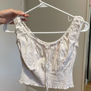 Brandy Melville linen blend crop top